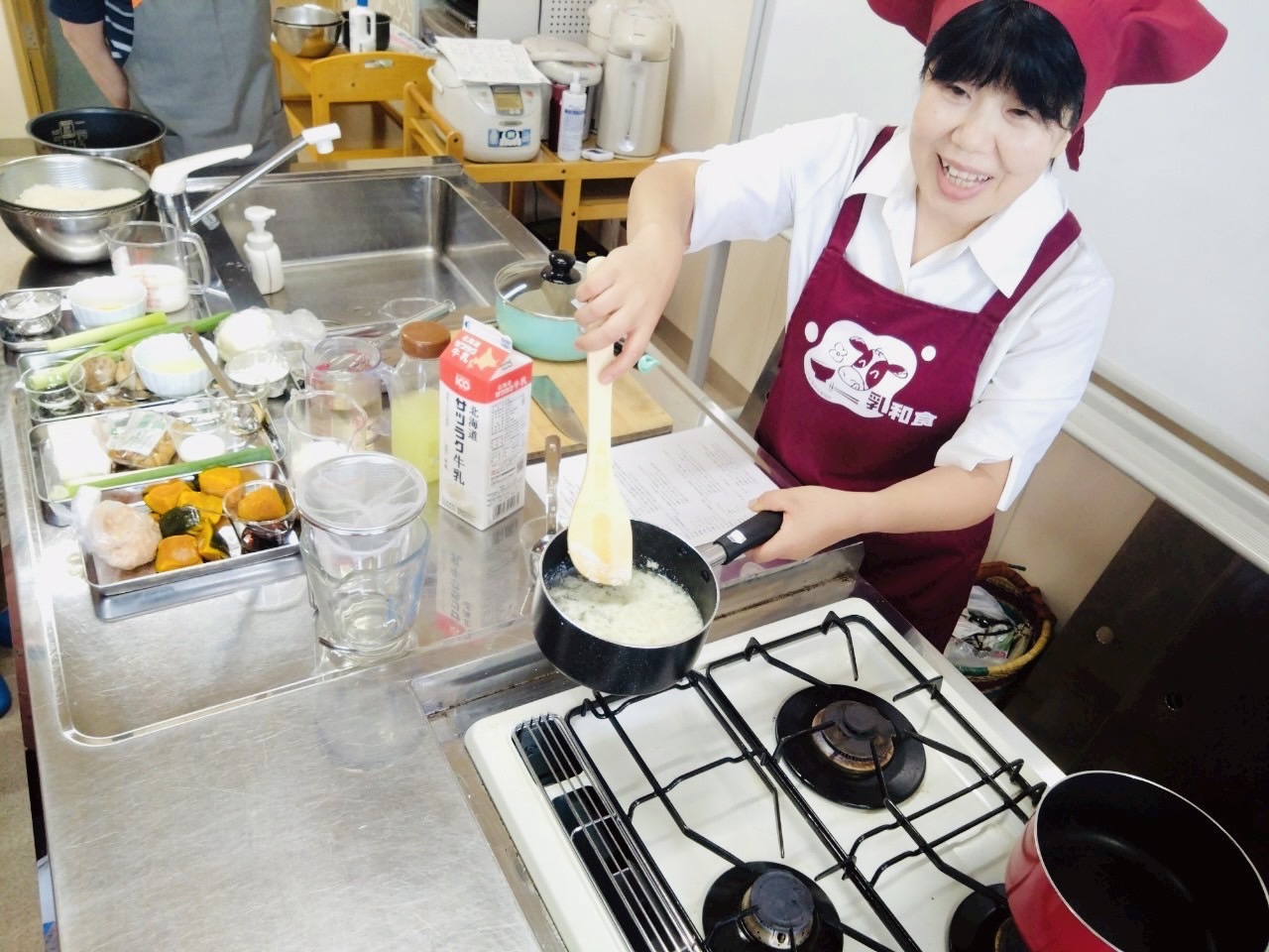 乳和食調理実習